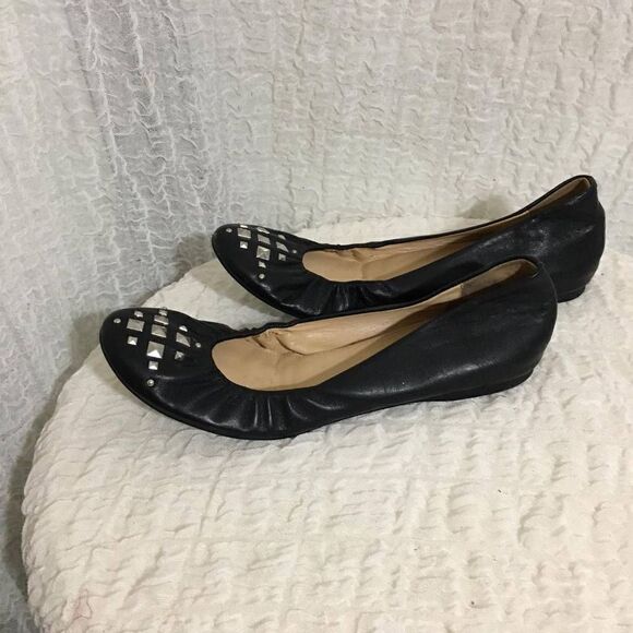 J.Crew Leather Studded Flats Size 10 - Picture 5 of 9